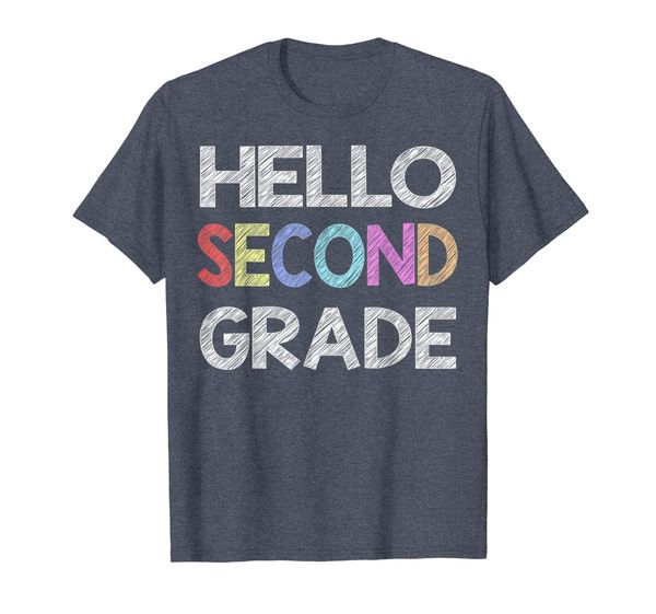 first day second grade t-shirt 2nd grade back to school gift, White;black