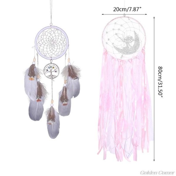 decorative objects & figurines handmade moon girl woven dream catcher boho macrame wall hanging tapestry home decoration d23 20 drop
decorative objects & figurines handmade moon girl woven dream catcher boho macrame wall hanging tapestry home decoration d23 20 drop