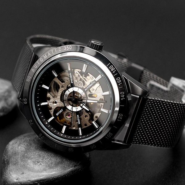 wristwatches hollow automatic mechanical watch sports men's black technology large dial, Slivery;brown
wristwatches hollow automatic mechanical watch sports men's black technology large dial, Slivery;brown