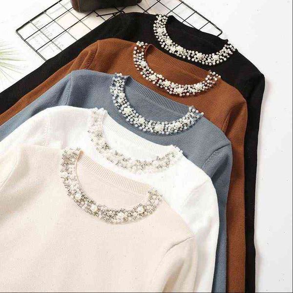autumn beadings o neck womens sweater pullover long sleeve solid office jumper winter khaki woman sweaters, White;black
autumn beadings o neck womens sweater pullover long sleeve solid office jumper winter khaki woman sweaters, White;black