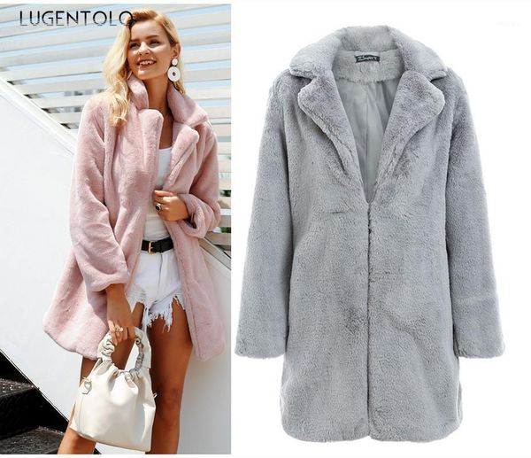 women's fur & faux lugentolo women coat autumn winter warm luxury plush long ladies casual lapel plus size coats, Black
women's fur & faux lugentolo women coat autumn winter warm luxury plush long ladies casual lapel plus size coats, Black