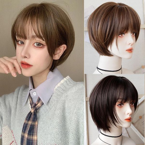 synthetic wigs lanlan bobo short wig brown/black fashion lady cosplay heat resistant
synthetic wigs lanlan bobo short wig brown/black fashion lady cosplay heat resistant
