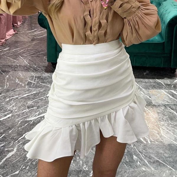 skirts agong high waisted women fashion solid asymmetrical ruffles mini skirt elegant folds sheath female ladies, Black
skirts agong high waisted women fashion solid asymmetrical ruffles mini skirt elegant folds sheath female ladies, Black