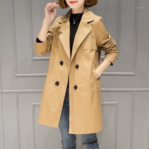 women's trench coats 2021 spring autumn plus size windbreaker coat women loose long overcoat double breasted female casual clothing, Tan;black
women's trench coats 2021 spring autumn plus size windbreaker coat women loose long overcoat double breasted female casual clothing, Tan;black