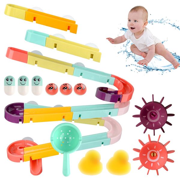DIY Baby Bath Toys Assembling Track Slide Suction Cup Orbits Bathroom Bathtub Shower Toy Duck Water Toys For Children Boys Girls
DIY Baby Bath Toys Assembling Track Slide Suction Cup Orbits Bathroom Bathtub Shower Toy Duck Water Toys For Children Boys Girls