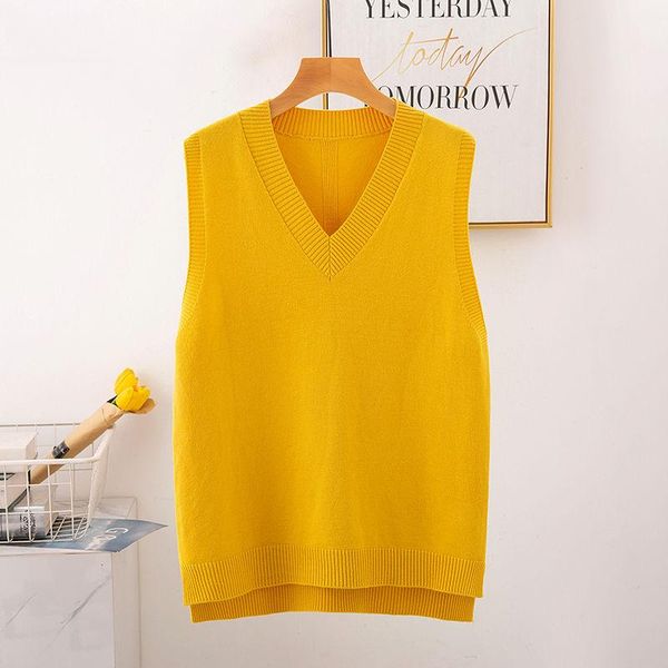 women's vests 2021 women autumn winter vintage knitted sweater female slim sleeveless v-neck gilet lady solid loose casual waistcoat g5, Black;white
women's vests 2021 women autumn winter vintage knitted sweater female slim sleeveless v-neck gilet lady solid loose casual waistcoat g5, Black;white