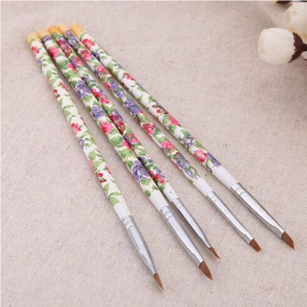 nail brushes 5pcs/set flower pattern art flat french painting drawing brush pen manicure tools kit, Yellow
nail brushes 5pcs/set flower pattern art flat french painting drawing brush pen manicure tools kit, Yellow