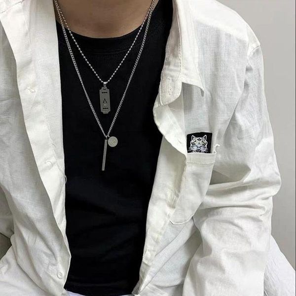 chains ins cold ind personality couple multi-layer hip-hop necklace sweater chain titanium steel cylinder leaf pendant, Silver
chains ins cold ind personality couple multi-layer hip-hop necklace sweater chain titanium steel cylinder leaf pendant, Silver