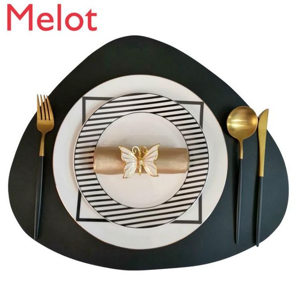 american modern light luxury tableware set, club exhibition hall, table and plate decoration, black striped western dishes & plates
american modern light luxury tableware set, club exhibition hall, table and plate decoration, black striped western dishes & plates