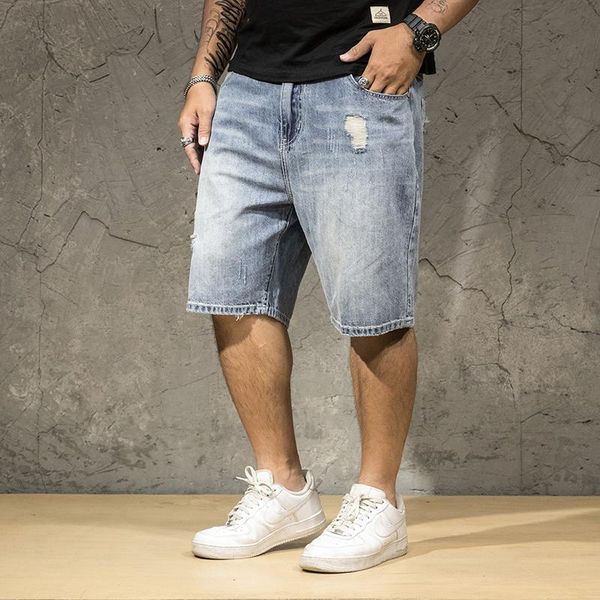 plus size 40 42 44 46 men's hole short jeans summer fashion casual loose straight cotton denim shorts male brand clothes, White;black
plus size 40 42 44 46 men's hole short jeans summer fashion casual loose straight cotton denim shorts male brand clothes, White;black