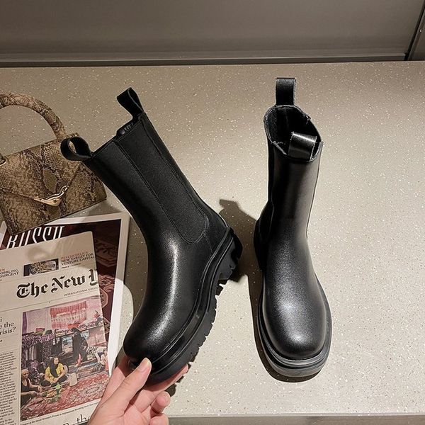 boots martin women's british style 2021 spring and autumn medium thick soled chelsea short, Black
boots martin women's british style 2021 spring and autumn medium thick soled chelsea short, Black