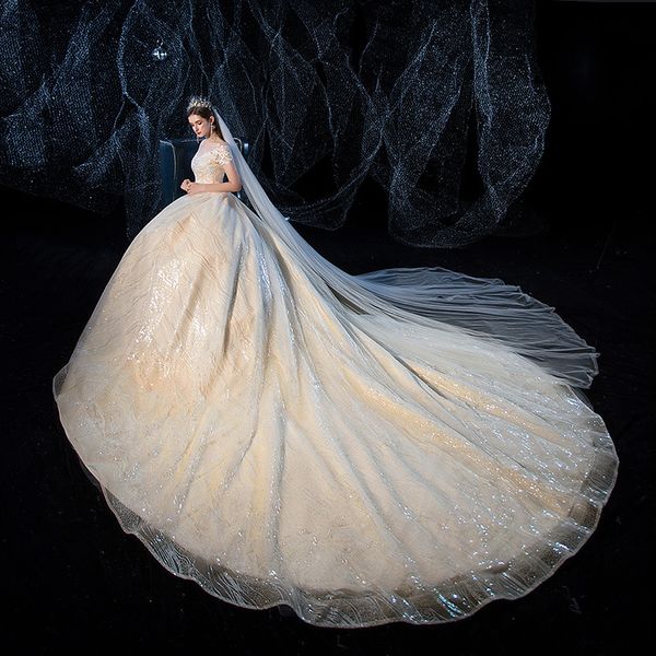 main wedding dress 2022 new bride dress dream starry sky big tail forest light, White
main wedding dress 2022 new bride dress dream starry sky big tail forest light, White