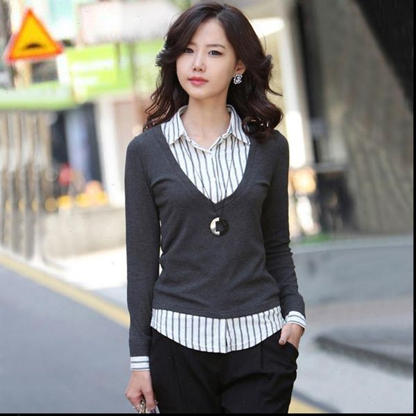 autumn and winter plus womens sweater size shirt collar knitted basic shirts female two piece long sleeve, White;black
autumn and winter plus womens sweater size shirt collar knitted basic shirts female two piece long sleeve, White;black