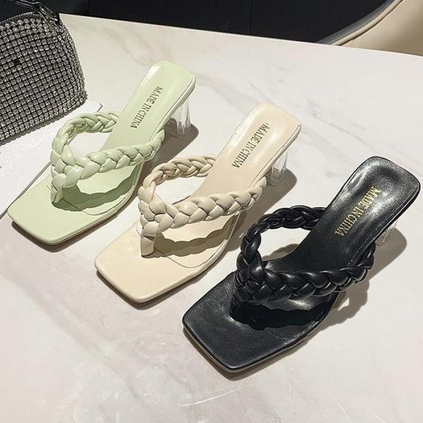 slippers ladies fashion high heels pu leather weave women square toe slipper flip flop 2021 summer ytmtloy zapatos de mujer, Black
slippers ladies fashion high heels pu leather weave women square toe slipper flip flop 2021 summer ytmtloy zapatos de mujer, Black