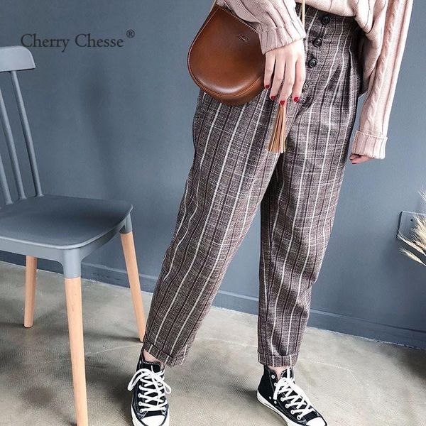 women's pants & capris cherry chesse harajuku plaid button pocket ankle length female autumn striped, Black;white
women's pants & capris cherry chesse harajuku plaid button pocket ankle length female autumn striped, Black;white