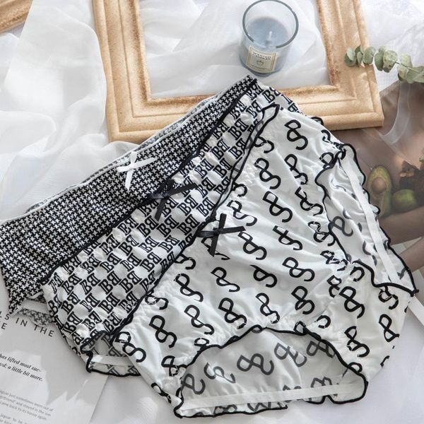 women's panties summer cute print bow girls underwear comfortable ice silk cotton crotch seamless breathable women lingerie briefs, Black;pink
women's panties summer cute print bow girls underwear comfortable ice silk cotton crotch seamless breathable women lingerie briefs, Black;pink