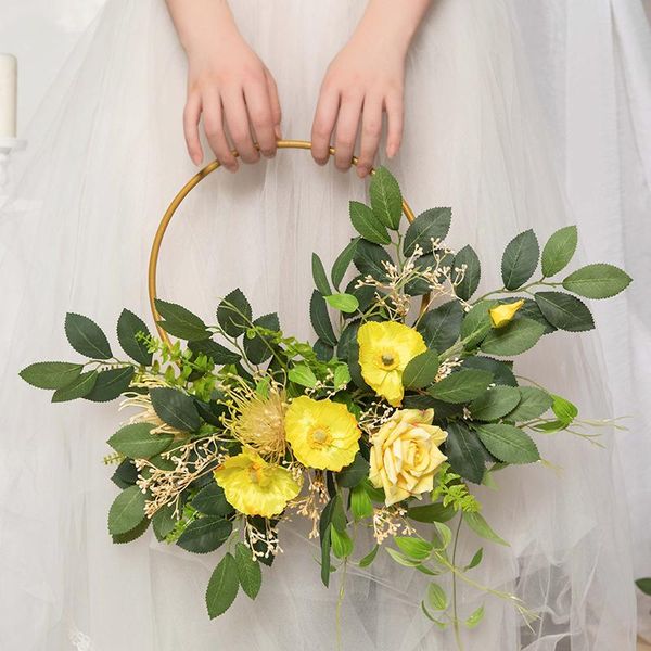 decorative flowers & wreaths iron handicraft background decoration ring flower creative simulation wedding bride holding projects
decorative flowers & wreaths iron handicraft background decoration ring flower creative simulation wedding bride holding projects