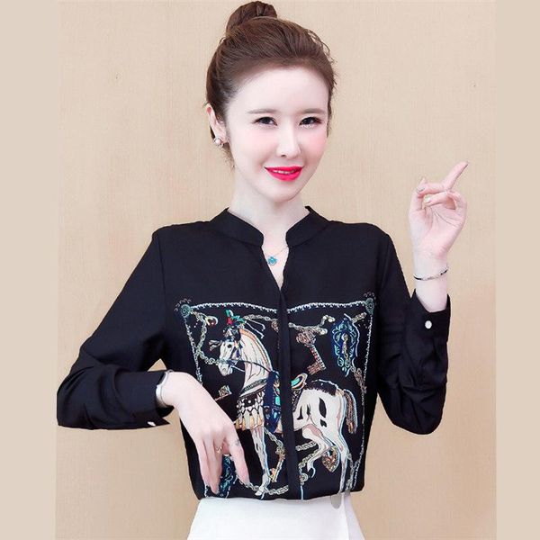 autumn fashion women and blouse long sleeve cartoon print chiffon shirts office lady v-neck loose clothes blusas mujer women's blouses, White
autumn fashion women and blouse long sleeve cartoon print chiffon shirts office lady v-neck loose clothes blusas mujer women's blouses, White