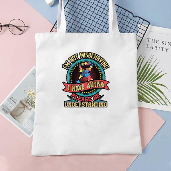 storage bags i'm not misbehavwg printing tote bag i have autism please be understanding canvas handbags practical shopping
storage bags i'm not misbehavwg printing tote bag i have autism please be understanding canvas handbags practical shopping