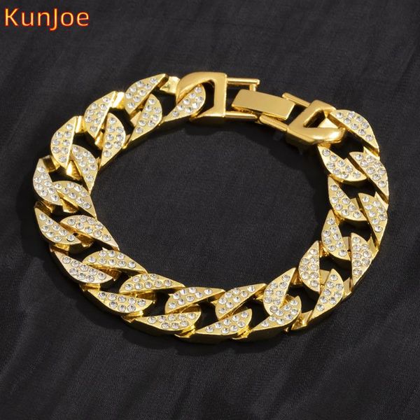 link, chain kunjoe fashion luxury iced out cuban link bracelet for women men gold color bling rhinestone jewelry gifts, Black
link, chain kunjoe fashion luxury iced out cuban link bracelet for women men gold color bling rhinestone jewelry gifts, Black