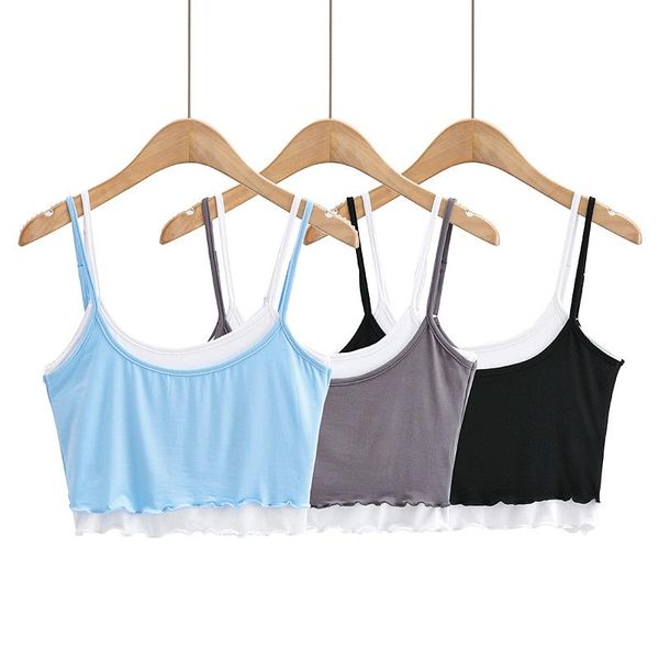 women's tanks & camis bradely michelle 2021 summer arrival women solid color causal two piece crop sling fashion for ladies, White
women's tanks & camis bradely michelle 2021 summer arrival women solid color causal two piece crop sling fashion for ladies, White