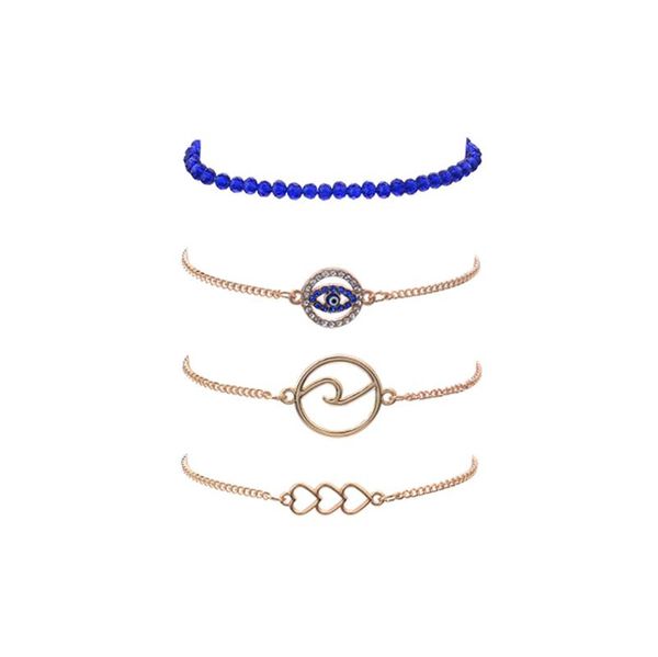 charm bracelets fashion accessories weave beaded beads alloy crystal eye wave heart 4 pieces set for women party jewelry bangle gift, Golden;silver
charm bracelets fashion accessories weave beaded beads alloy crystal eye wave heart 4 pieces set for women party jewelry bangle gift, Golden;silver