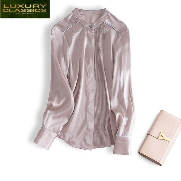 women's blouses & shirts blouse real silk vintage spring autumn clothes 2021 korean elegant women and blusas office wear 3339, White
women's blouses & shirts blouse real silk vintage spring autumn clothes 2021 korean elegant women and blusas office wear 3339, White