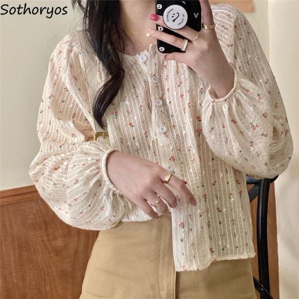 women's blouses & shirts women floral lantern sleeve o-neck chiffon fairy retro stylish tender elegant all-match single breasted lovely, White
women's blouses & shirts women floral lantern sleeve o-neck chiffon fairy retro stylish tender elegant all-match single breasted lovely, White