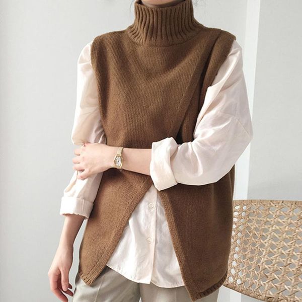 women's sweaters 2021 style sweater single combination pullover sleeveless length micro-elastic loose suit fall winter, White;black
women's sweaters 2021 style sweater single combination pullover sleeveless length micro-elastic loose suit fall winter, White;black