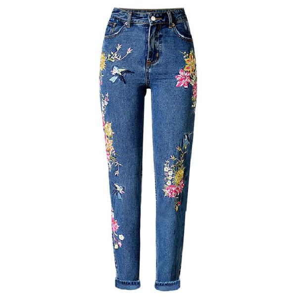 nice bf women jeans high waist bird floral 2d embroidery ladies straight denim pants bottoms fashion clothing women's, Blue
nice bf women jeans high waist bird floral 2d embroidery ladies straight denim pants bottoms fashion clothing women's, Blue