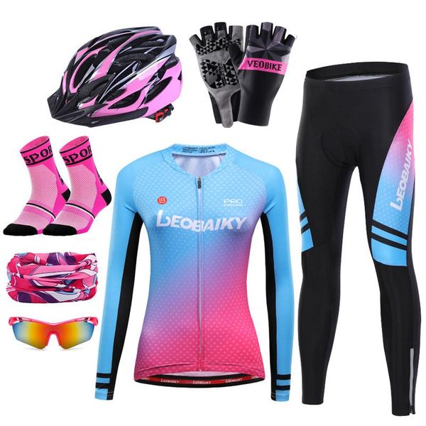 spring autumn racing mtb bike clothing women pro team cycling jersey set woman long sleeve bicycle clothes ladies sports wear sets, Black;blue
spring autumn racing mtb bike clothing women pro team cycling jersey set woman long sleeve bicycle clothes ladies sports wear sets, Black;blue