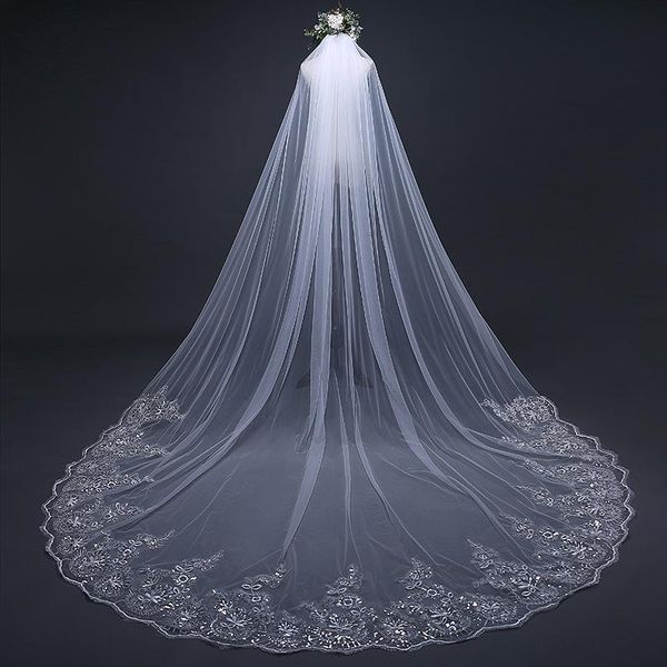 bridal veils lan ting bride one-tier lace applique edge wedding veil chapel cathedral 53 embroidery ruched ruffles tulle, Black
bridal veils lan ting bride one-tier lace applique edge wedding veil chapel cathedral 53 embroidery ruched ruffles tulle, Black
