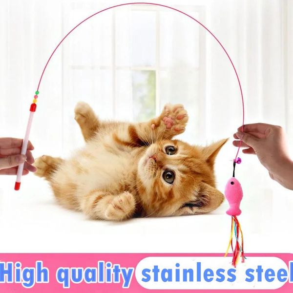 cat toy feather stick kittens interactive with bell mouse rod teaser wand plastic pet toys for kitten having fun
cat toy feather stick kittens interactive with bell mouse rod teaser wand plastic pet toys for kitten having fun