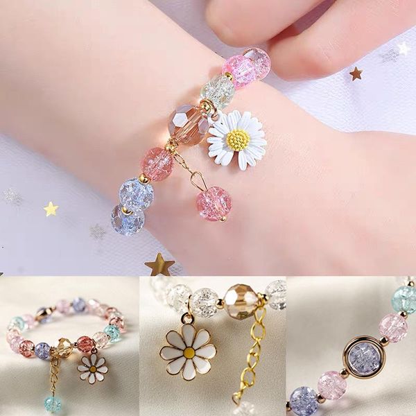beaded, strands little daisy color all-match bead children's charm bracelet ins crystal girl heart bracelets for women street style jew, Black
beaded, strands little daisy color all-match bead children's charm bracelet ins crystal girl heart bracelets for women street style jew, Black