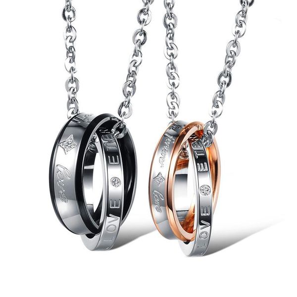 pendant necklaces modyle fashion cubic zirconia jewelry black and rose gold color stainless steel wedding necklace for men women, Silver
pendant necklaces modyle fashion cubic zirconia jewelry black and rose gold color stainless steel wedding necklace for men women, Silver