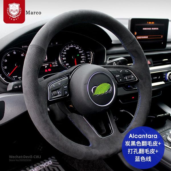 auto alcantara for audi s3 s4 s5 s7 a5 a7 s6 rs5 rs7 q5 q6 q7 black steering wheel cover hand-stitch grip car parts accessories
auto alcantara for audi s3 s4 s5 s7 a5 a7 s6 rs5 rs7 q5 q6 q7 black steering wheel cover hand-stitch grip car parts accessories