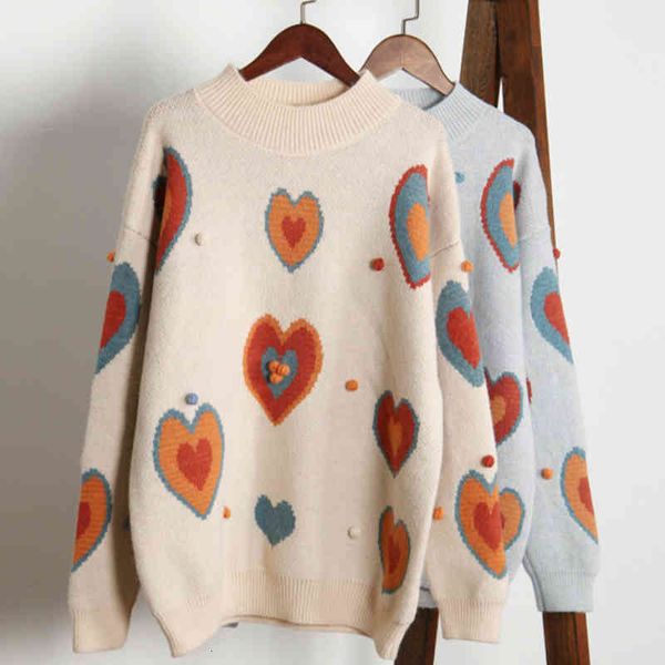 women's knits & tees korean hearts dots pattern thickening pullover knitted sweaters for women sweet casual loose midi neck long k, White
women's knits & tees korean hearts dots pattern thickening pullover knitted sweaters for women sweet casual loose midi neck long k, White