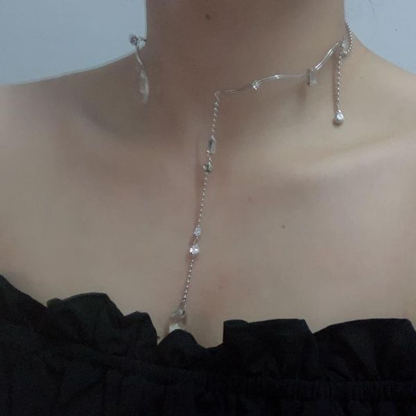 chains women's simple design necklace wave shape opening tassel zircon temperament versatile clavicle chain headband hair band, Silver
chains women's simple design necklace wave shape opening tassel zircon temperament versatile clavicle chain headband hair band, Silver
