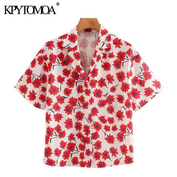 women fashion floral print button-up blouses vintage lapel collar short sleeve loose female shirts chic 210421, White
women fashion floral print button-up blouses vintage lapel collar short sleeve loose female shirts chic 210421, White