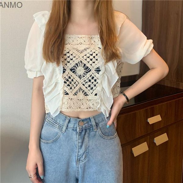 women's blouses & shirts french cut-out lace square neck short sleeve shirt for women, White
women's blouses & shirts french cut-out lace square neck short sleeve shirt for women, White