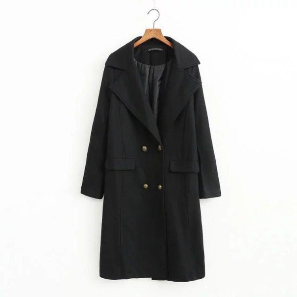 women's wool & blends vintage black women long blend coat loose cashmere jacket double breasted ladies coats
women's wool & blends vintage black women long blend coat loose cashmere jacket double breasted ladies coats