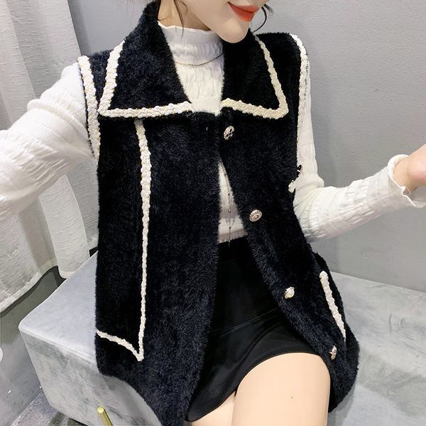 waistcoat 2021 women's autumn and winter lapel waistcoat fashion temperament aging knitted korean version thin vt, Black;white
waistcoat 2021 women's autumn and winter lapel waistcoat fashion temperament aging knitted korean version thin vt, Black;white