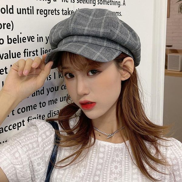octagonal hat female spring plaid sboy male literary fashion street painter beret wholesale berets, Blue;gray
octagonal hat female spring plaid sboy male literary fashion street painter beret wholesale berets, Blue;gray