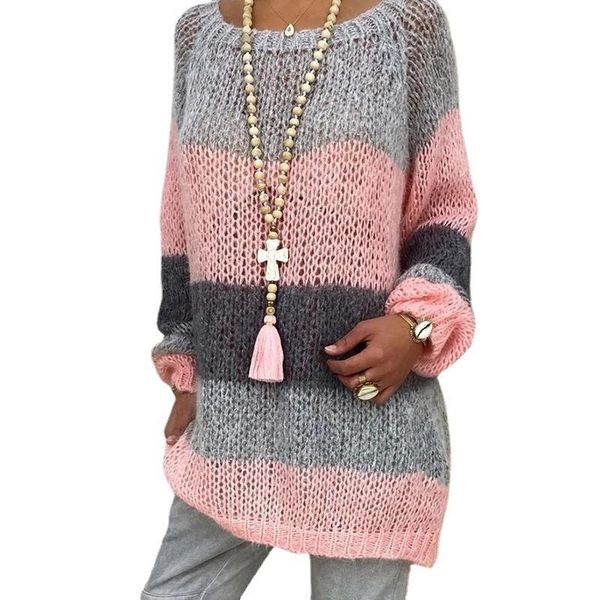 women's sweaters women sweater 2021 autumn winter color matching round neck long sleeve fashion, White;black
women's sweaters women sweater 2021 autumn winter color matching round neck long sleeve fashion, White;black