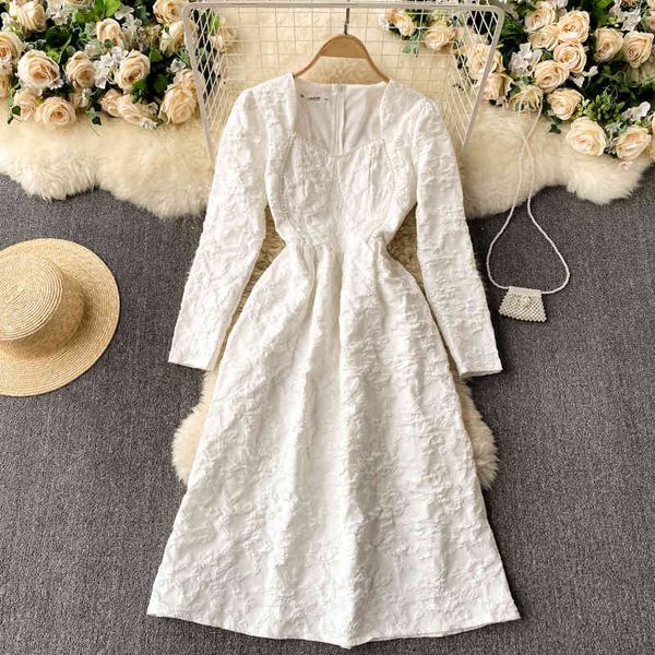 casual dresses foamlina women white french style long sleeve square collar beading front slim waist a-line midi floral party robe, Black;gray
casual dresses foamlina women white french style long sleeve square collar beading front slim waist a-line midi floral party robe, Black;gray