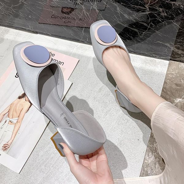 dress shoes women's square head shallow mouth pumps female 2021 summer round piece thick with set foot heel, Black
dress shoes women's square head shallow mouth pumps female 2021 summer round piece thick with set foot heel, Black