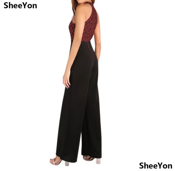 women's jumpsuits & rompers sheeyon female halter sleeveless sequins lingger patchwork back zipper boot cut loose pants women red wine, Black;white
women's jumpsuits & rompers sheeyon female halter sleeveless sequins lingger patchwork back zipper boot cut loose pants women red wine, Black;white