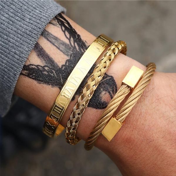 beaded, strands sell jewelry retro roman letter braided square stainless steel bracelet set boyfriend gift, Black
beaded, strands sell jewelry retro roman letter braided square stainless steel bracelet set boyfriend gift, Black