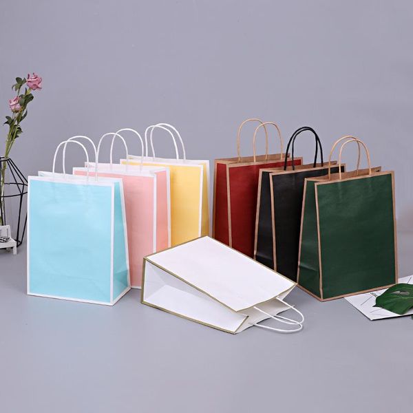 gift wrap 40pcs lot color kraft paper bag with handles 21x15x8cm festival shopping bags
gift wrap 40pcs lot color kraft paper bag with handles 21x15x8cm festival shopping bags