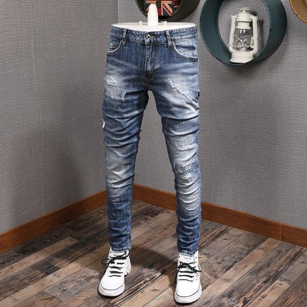 men's jeans streetwear fashion men brand designer slim fit ripped for retro blue hip hop punk denim pants homme
men's jeans streetwear fashion men brand designer slim fit ripped for retro blue hip hop punk denim pants homme